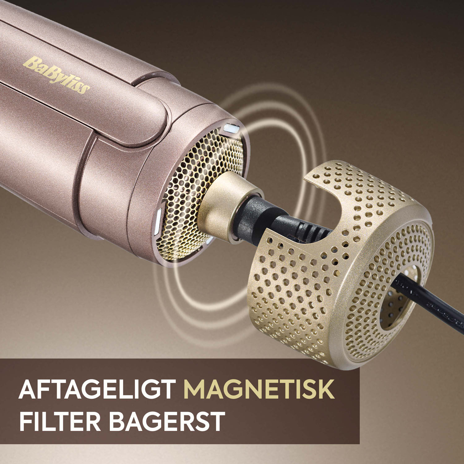 Avtakbart magnetisk filter bak